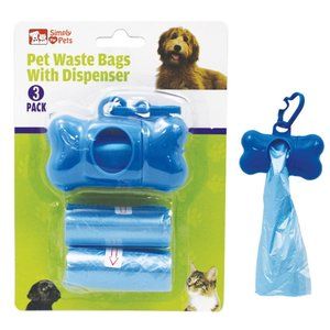 SIMPLY FOR PETS WASTE BAG 3 PK 1 DISPENSER + 2 ROLLS 15PC BAGS